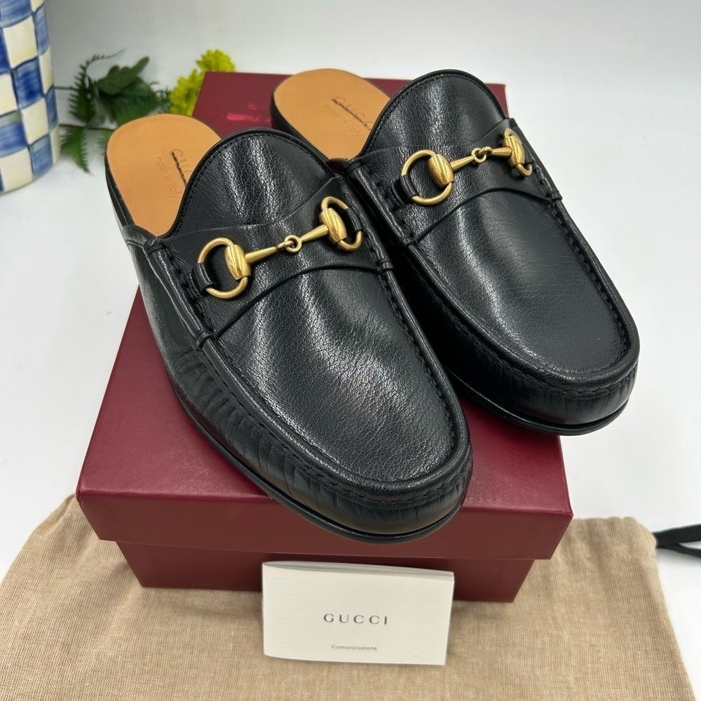 Men’s Gucci horse bit Roos slip on loafers size 8, made in Italy